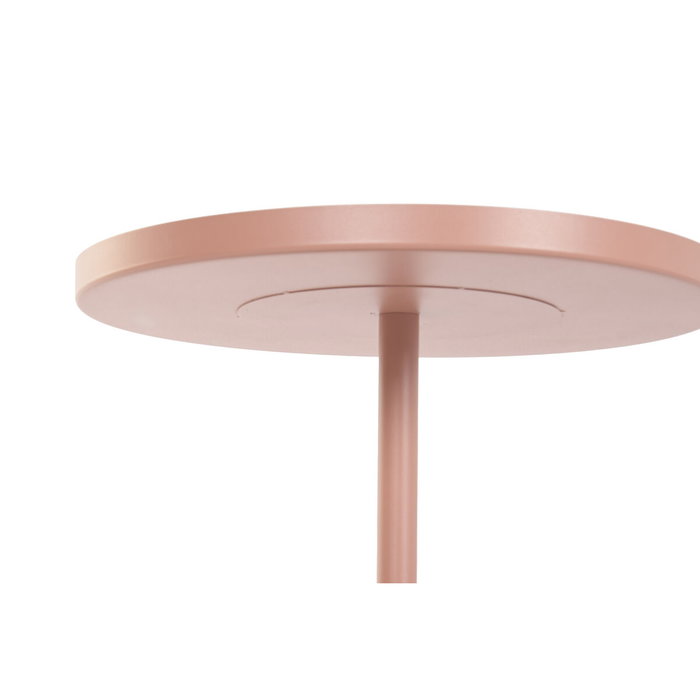 DKD Home Decor Mesita Auxiliar de Hierro y Fibra Natural