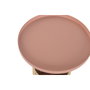 DKD Home Decor Mesita Auxiliar de Hierro y Fibra Natural