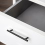 Emuca Lote de 10 tiradores para mueble Orlando, L252mm, intereje 192mm, Acero, Pintado negro