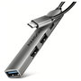 Axagon HUE-STC Hub USB con 4 puertos y carcasa de aluminio gris