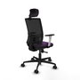 PIQUERAS Y CRESPO Silla de oficina Yunquera con mecanismo Sincro, Morado y Negro