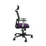 PIQUERAS Y CRESPO Silla de oficina Yunquera con mecanismo Sincro, Morado y Negro