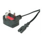 VALUE Cable de alimentación BS 1363 a IEC 320 C7, 1,8 m, negro