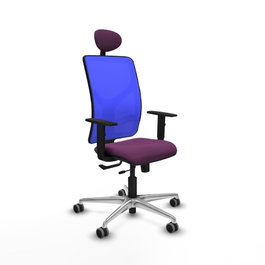 PIQUERAS Y CRESPO Silla de oficina Motilla Sincro/Traslack Morada y Azul