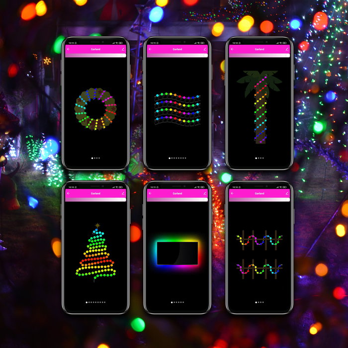 Muvit Guirnalda Luces Inteligente Wifi Dreamcolor 5m Controlable por App y Voz para Hogar y Jardín