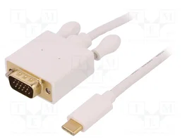 QOLTEC Adaptador USB 3.1 a D-Sub 15pin HD con conector USB C de 2m