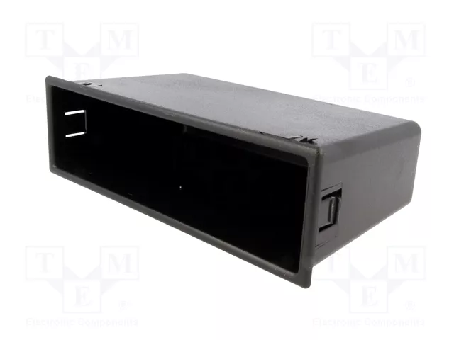 PER.PIC. Caseta de radio 2 ISO negro 58x188mm
