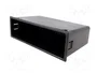 PER.PIC. Caseta de radio 2 ISO negro 58x188mm