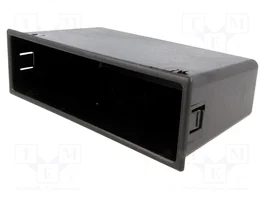 PER.PIC. Caseta de radio 2 ISO negro 58x188mm