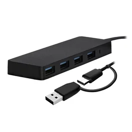T'nb Hub 4 puertos USB 3.0 con cable de 60 cm - negro