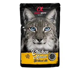 Alpha Spirit Mousse Felino Pollo para Gatos Esterilizados 24x85 gr