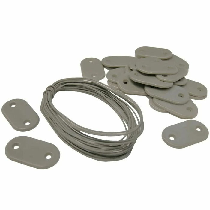 Nature Kit de fijación de vallas de jardín 27 piezas gris