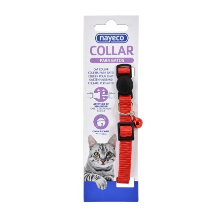 Nayeco Collar Gato Basic Rojo 20-33 cm X 1 cm (Set de 3)