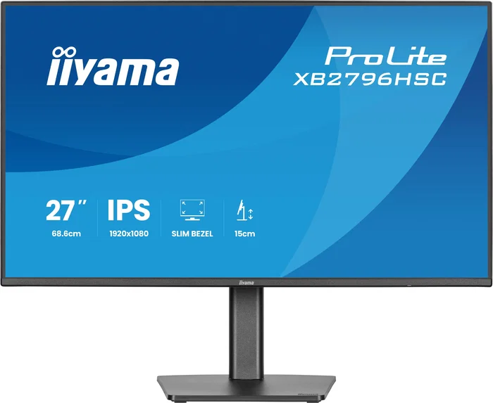 Iiyama ProLite XB2796HSC-B1 Monitor Gaming 27" IPS Full HD 144Hz, 3ms, USB-C 65W con HUB USB, Negro, Panel Mate, VESA