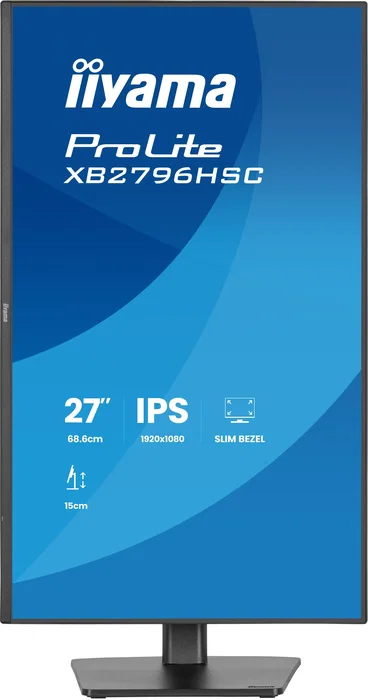 Iiyama ProLite XB2796HSC-B1 Monitor Gaming 27" IPS Full HD 144Hz, 3ms, USB-C 65W con HUB USB, Negro, Panel Mate, VESA