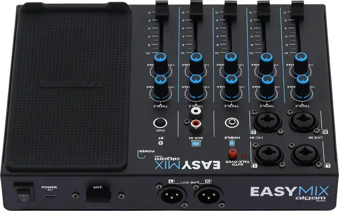ALGAMAUDIO EASYMIX Mezclador de 5 canales con Bluetooth y Talkover ALGAMAUDIO EASYMIX Mezclador de 5 canales con Bluetooth y Talkover