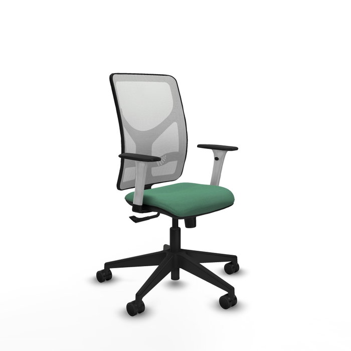 PIQUERAS Y CRESPO Silla de oficina Motilla con Mecanismo Sincro Verde Esmeralda y Blanco PIQUERAS Y CRESPO Silla de oficina Motilla con Mecanismo Sincro Verde Esmeralda y Blanco