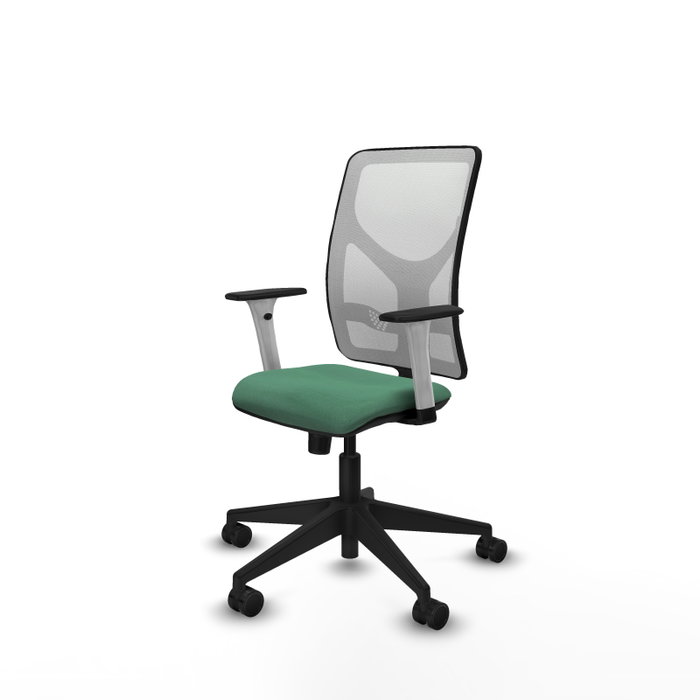 PIQUERAS Y CRESPO Silla de oficina Motilla con Mecanismo Sincro Verde Esmeralda y Blanco PIQUERAS Y CRESPO Silla de oficina Motilla con Mecanismo Sincro Verde Esmeralda y Blanco