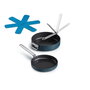 Joseph Joseph Space Fold Set de 2 sartenes azules con mangos plegables