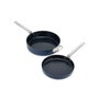 Joseph Joseph Space Fold Set de 2 sartenes azules con mangos plegables