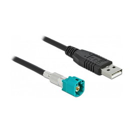 DeLOCK Cable HSD Z macho a USB 2.0 Tipo-A macho 1 m Negro