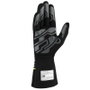 Omp OMPIB0-0777-B01-178-XS Guantes Deportivos Ignífugos FIA 8856-2018 Negro/Amarillo Fluo Talla XS