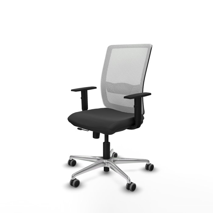 PIQUERAS Y CRESPO Silla de oficina Haches Gris oscuro y Blanco