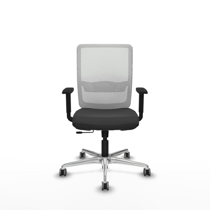 PIQUERAS Y CRESPO Silla de oficina Haches Gris oscuro y Blanco