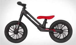 Ociotrends Bicicleta sin pedales Racer Bike Negro, Chasis de Magnesium, Ruedas de Aire 12", Asiento Rojo