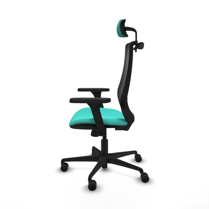 PIQUERAS Y CRESPO Silla de oficina Mardos con mecanismo Sincro, Turquesa y Negro PIQUERAS Y CRESPO Silla de oficina Mardos con mecanismo Sincro, Turquesa y Negro