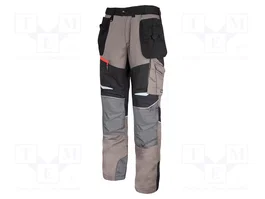 LAHTI PRO Pantalones de Trabajo Slim-fit XL Caqui/Negro