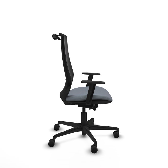 PIQUERAS Y CRESPO Silla de oficina Mardos con mecanismo Sincro/Traslack Gris y Negro