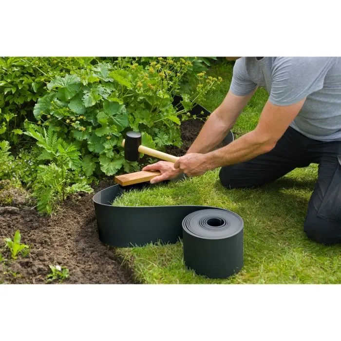 Nature Borde de jardín Negro PE reciclado 7,5 cm x 10 m Nature Borde de jardín Negro PE reciclado 7,5 cm x 10 m