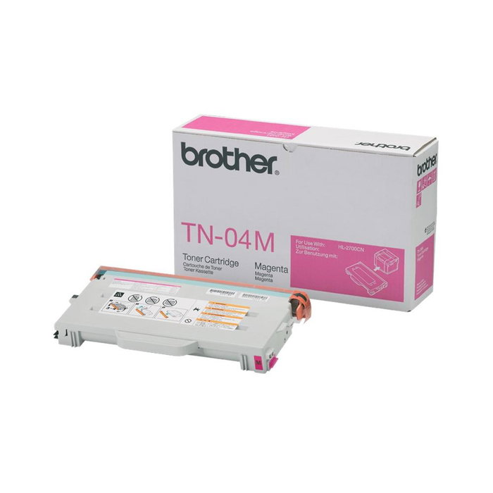 Brother TN04M Cartucho de Tóner Original Magenta para Impresoras Láser Serie HL y MFC, Hasta 6600 Páginas Brother TN04M Cartucho de Tóner Original Magenta para Impresoras Láser Serie HL y MFC, Hasta 6600 Páginas