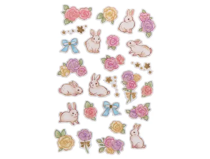 Imaginovo Pegatinas Flores y Conejos Papel 190x104 mm Blister Imaginovo Pegatinas Flores y Conejos Papel 190x104 mm Blister