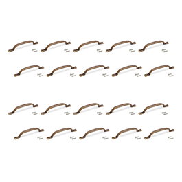 Emuca Lote de 20 tiradores para mueble Nairobi, L139mm, intereje 96mm, Zamak, Bronce