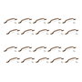 Emuca Lote de 20 tiradores para mueble Nairobi, L139mm, intereje 96mm, Zamak, Bronce