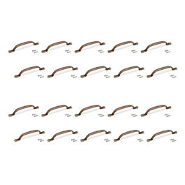 Emuca Lote de 20 tiradores para mueble Nairobi, L139mm, intereje 96mm, Zamak, Bronce