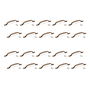Emuca Lote de 20 tiradores para mueble Nairobi, L139mm, intereje 96mm, Zamak, Bronce