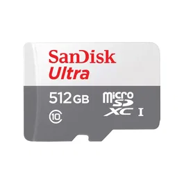 SanDisk Tarjeta de Memoria Flash Ultra MicroSDXC 512GB, Clase 10 UHS-I, Velocidad 100 MB/s, Blanco Gris