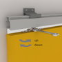 Emuca Kit de sistema corredero Railway para puertas de madera con cierre suave, 80kg, Aluminio Anodizado mate