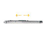 Emuca Kit de sistema corredero Railway para puertas de madera con cierre suave, 80kg, Aluminio Anodizado mate
