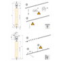 Emuca Kit de sistema corredero Railway para puertas de madera con cierre suave, 80kg, Aluminio Anodizado mate