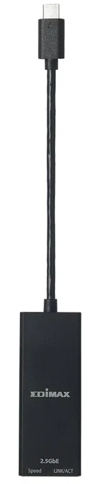 Edimax EU-4307 V2 Adaptador de Red USB-C a Ethernet Gigabit 2.5G, 2500 Mbps, Plug and Play, Compatible con PC y Mac, Negro