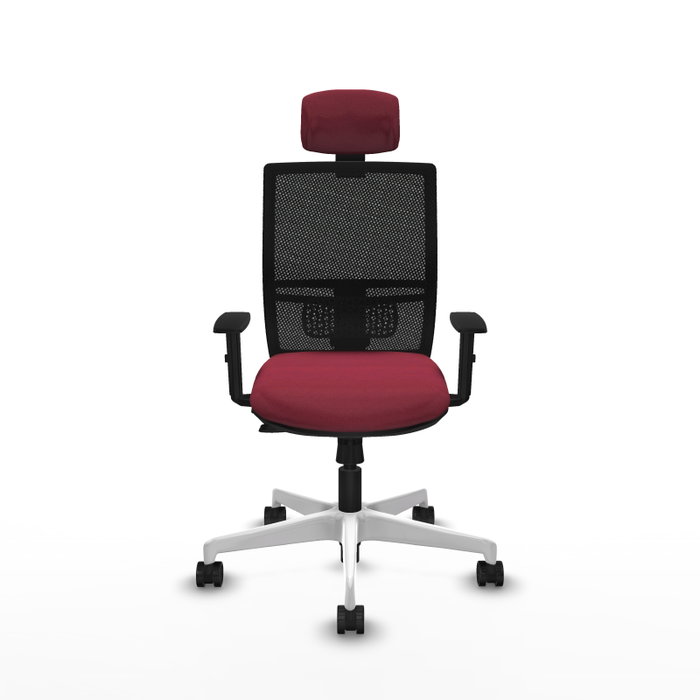 PIQUERAS Y CRESPO Silla de oficina Yunquera con mecanismo Sincro/Traslack, Granate y Negro PIQUERAS Y CRESPO Silla de oficina Yunquera con mecanismo Sincro/Traslack, Granate y Negro