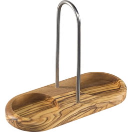 Zassenhaus Soporte para dos molinillos en madera de oliva