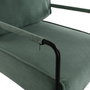 Versa Sillón con Reposabrazos Verde Mayla, 82x77 cm, Madera y Metal