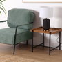 Versa Sillón con Reposabrazos Verde Mayla, 82x77 cm, Madera y Metal