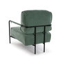 Versa Sillón con Reposabrazos Verde Mayla, 82x77 cm, Madera y Metal