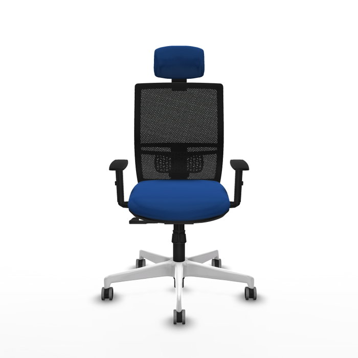 PIQUERAS Y CRESPO Silla de oficina Yunquera con mecanismo Sincro, Azul y Negro